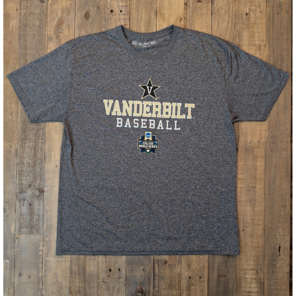 Vanderbilt Baseball Shirt 2019 Mens College World Series Gray XL by The Victory